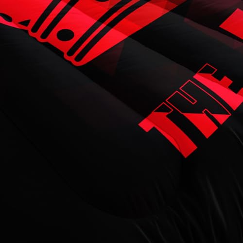 Image of Crown Comforter Set Black and Red Gradient Art Printed Bedding Set with 1 Comforter and 2 Pillowcases for Boys and Girls Bedroom All Season(Crown-2 Twin)