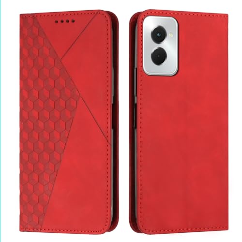 Protège-écran Moto G Power 2024 étui cuir rouge anti-choc à rabat