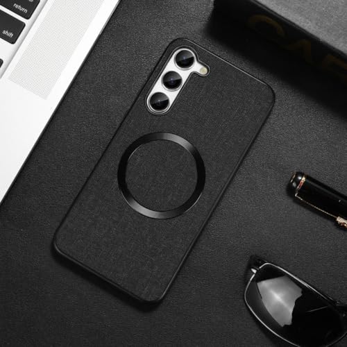 Étui Galaxy S24 antichoc noir avec chargement sans fil magnétique