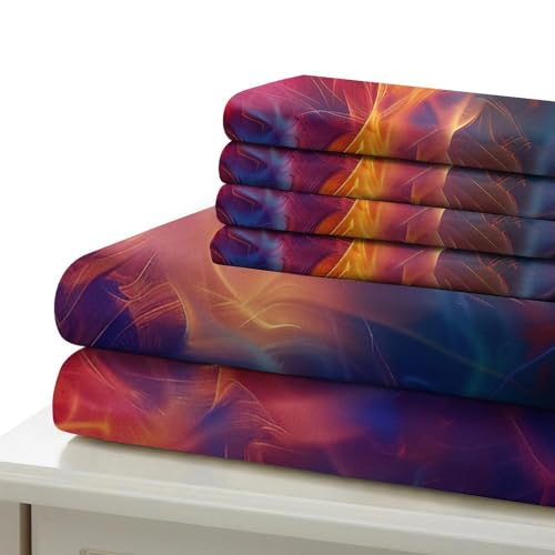 Housse de couette microfibre douce avec fermeture éclair solide Flame Amour