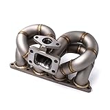 POWERGO MOTORSPORT 2811632409 Exhaust Turbo Manifold Ram Horn T3 35/38mm W/G Schedule 40 304...