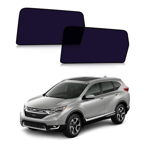 Image of 2017-2022 CRV Rear Window Shades | Static Cling Side Window Sun Shades for Kids & Pets, Semi-Transparent UV Protection Window Covers, Heat Blocking & Privacy, Easy Install, 2PCS