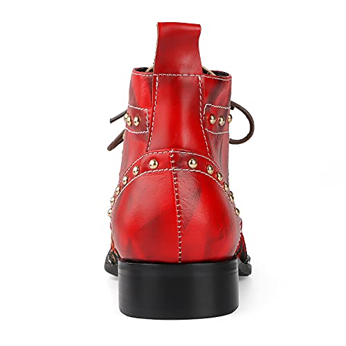 Feito à mão Botas de tornozelo para homens Botas masculinas com cadarço com decoração Escritório Fes