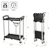 Olympia Tools 89-356 Pack-N-Roll Folding Collapsible Service Cart, Black, 50 Lb. Load Capacity per Shelf, 2-Layers