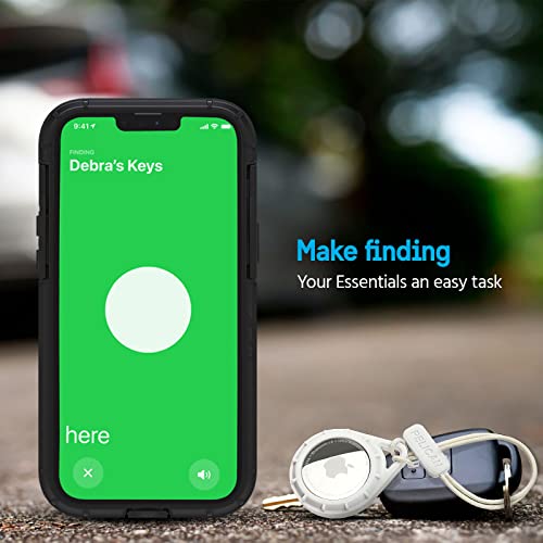 Image of Pelican Protector AirTag Holder - AirTag Keychain w /Rugged Strap Loop [Impact Resistant] [Travel Essentials] - Protective Air Tag Case for Dog Collar, Backpack, Keys, Luggage - Clear