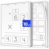 SCRIBBLEDO Multiplication Practice 9'x12' Small White Board Dry Erase Sheets Math Manipulatives 3rd Grade Times Table Supplies for Teacher Students Classroom Pack of 10 Sheets