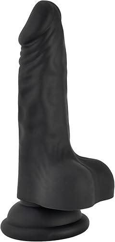 Consolador negro de silicona para principiantes de 5 pulgadas, mini consoladores suaves realistas con fuerte ventosa para jugar con manos libres,