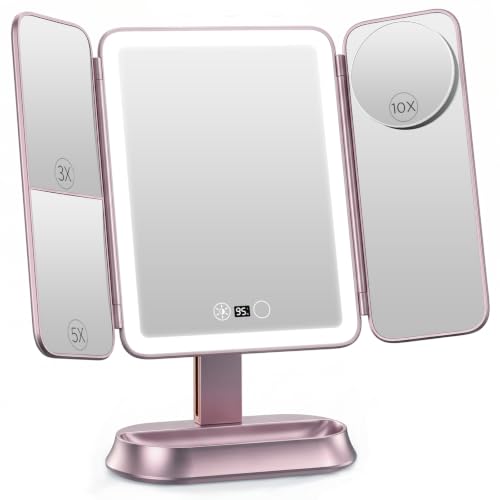 Lighted Makeup Mirror, Vanity Mirror with Lights, 10X/5X/3X Magnification