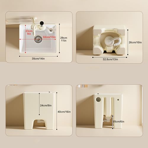 Cerámica multiusos para piscina y baño beige 35x29x40cm miniatura 2