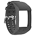 AWADUO Replacement Silicone Wrist Band Strap for Polar M600 Watch, Soft and Durable (Silicone Gray)