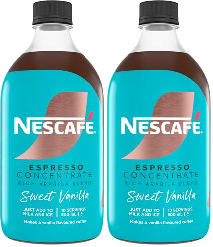 Nescafé Espresso Vanilla Flavoured Coffee Concentrate 500 ml (Pack of 2)