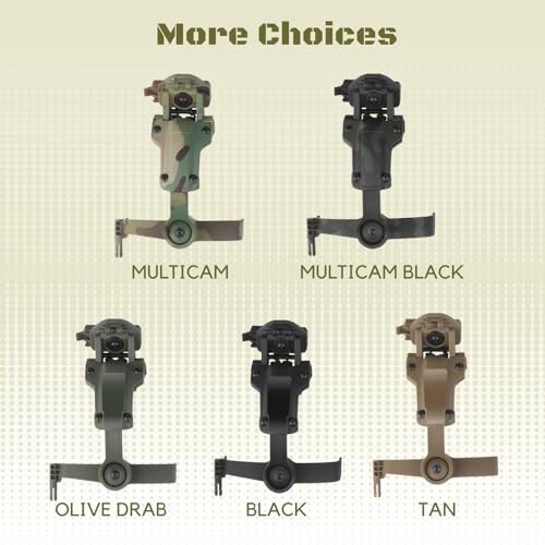 Free-Angle Tactical Headset Rail Mount Compatible with Peltor Comtac Headset Adapter On Team Wendy EXFIL/Flux M-Lok/Ops-Core Fast Arc Rail Adapter, Airsoft Helmet Accessory for Comtac Ⅲ,Ⅱ,Ⅳ,Ⅴ,Ⅵ(BK) by Let Me Be - Image 9