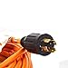 Ceptics GN-CD-1-25 L14-30P to NEMA 5-15/20R Generator Distribution Power Cord (25', Switch Breaker) -Industrial Grade, Heavy Duty (5 Year Warranty), 25 Feet, Orange, Ft