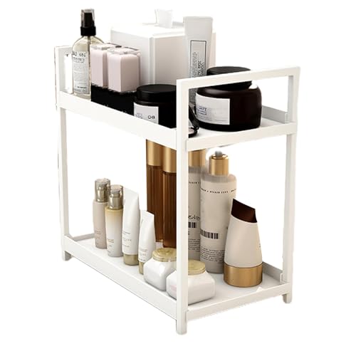 de Escritorio de 2 Niveles: Organizador de Escritorio pequeño, de Almacenamiento de Cocina, para Maquillaje y Libros, Almacenamiento Multiusos | Ideal para baño, Cocina, escrit