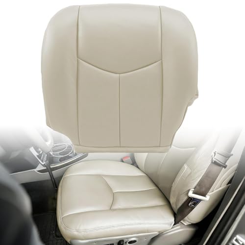 NLQR #522 Light Tan Front Driver Bottom Replacement Seat Cover Microfiber Leather Compatible with Chevy Avalanche Tahoe Suburban GMC Yukon XL 2003 2004 2005 2006 by NLQR - Used condition - US$20.41