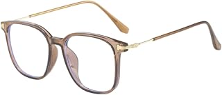 Shiratori Square Blue Light Blocking Glasses for Women Men, Black Frame Anti Eyestrain Computer Glasses