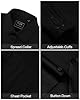 J.VER Black Shirt Men Long Sleeve Dress Stretch Non Iron Regular Fit Business Casual Fashion Work Party Shirts 2XL #4