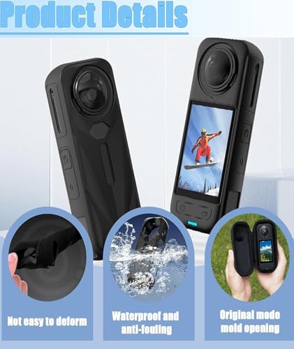 Image of 4Pcs Silicone Skin Cover for Action Camera, Anti-Scratch Protective Soft Silicone Cover, Lightweight Case for Action Camera,Compatible with Insta 360 X5