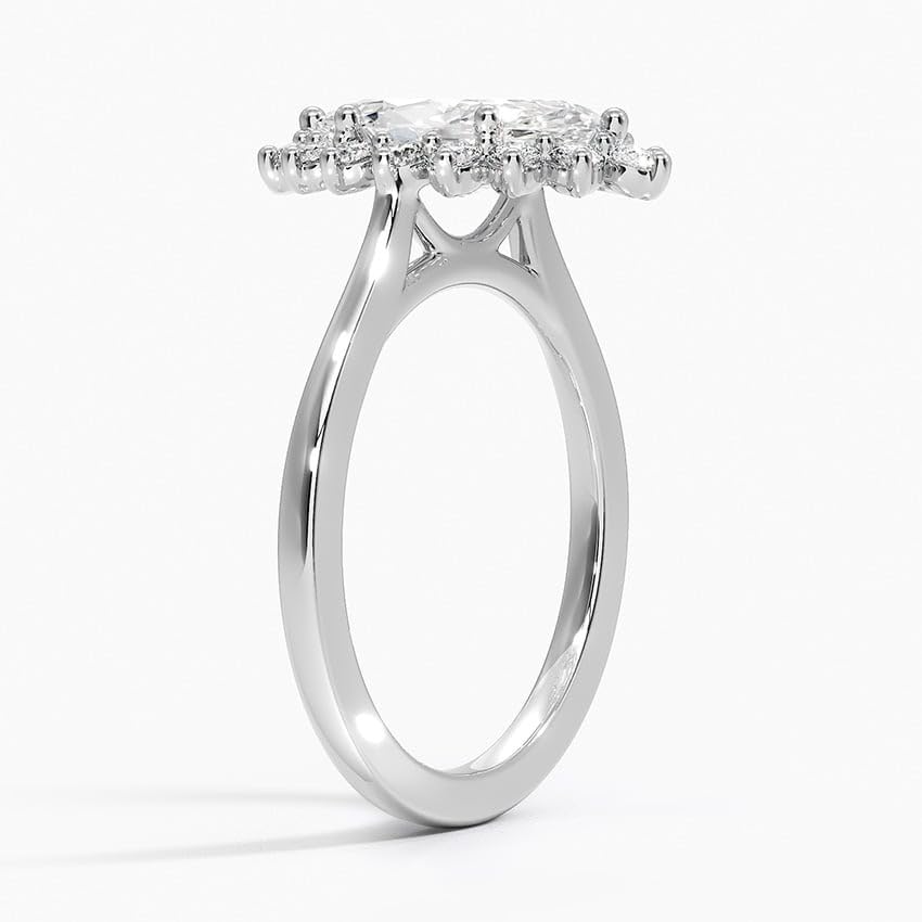 1 2 3 4 Ct Moissanite Engagement Ring Set, Wedding/Bridal Band Sets, 925 Sterling Silver, Halo Sunburst Anniversary Promise Ring, ThanksGiving Gifts for Women, 10K|14K|18K Gold2