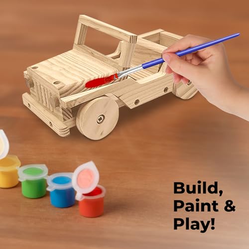 image for Kraftic Woodworking Building Kit for Kids and Adults, Set of 3 Educati