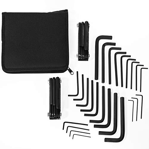 Xtremepowerus 45Pcs Sae Metric Hex Key Set Combo Allen Wrench Mm Long Short Folding Arm #TOP23