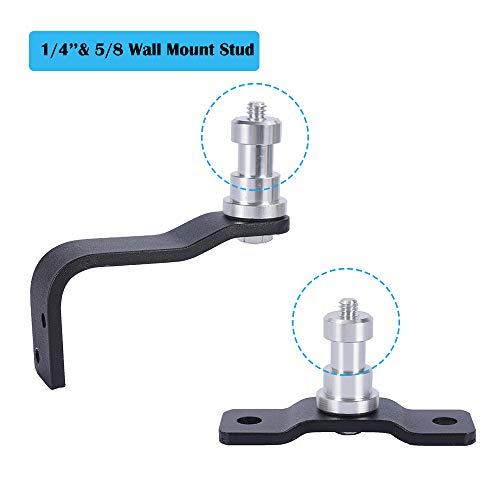 Wall Ceiling Mount 2 Pack Table Light Bracket 5/8" Stud with 1/4" Thread for Photo Studio Video Flash Lighting, Camera Gear Photography