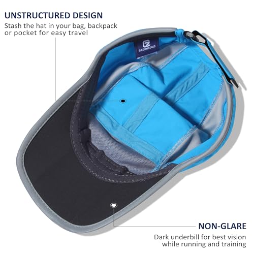 Image of GADIEMKENSD Reflective Folding Outdoor Hat Unstructured Design UPF 50+ Sun Protection Sport Hats for Womens and Mens