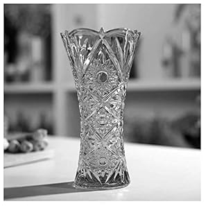 famacart Glass Flower Vase (27 x 23 x 17.5 cm, Clear)