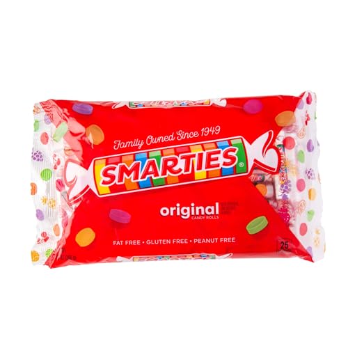 Smarties Candy Bulk Rolls Original Flavor - Gluten & Vegan Free - Classic Sweetness From Family Owned Company Since 1949, Peanut & Dairy Free - Perfect Halloween Candy - 14oz (52 Rolls Pack)
