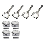 4 Piece Engine Connecting Rod Piston Ring Kit 23041-2B600 23041-2B610 Compatible With Accent Rio 1.6L DOHC 12-16