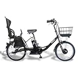 【100％完成車納品】 PELTECH(ペルテック) 後チャイルドシート付電動アシスト自転車 20インチ内装3段 TDN-207LPC (8AHバッテリー, マットブラック)