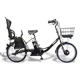 【100％完成車納品】 PELTECH(ペルテック) 後チャイルドシート付電動アシスト自転車 20インチ内装3段 TDN-207LPC (8AHバッテリー, マットブラック)