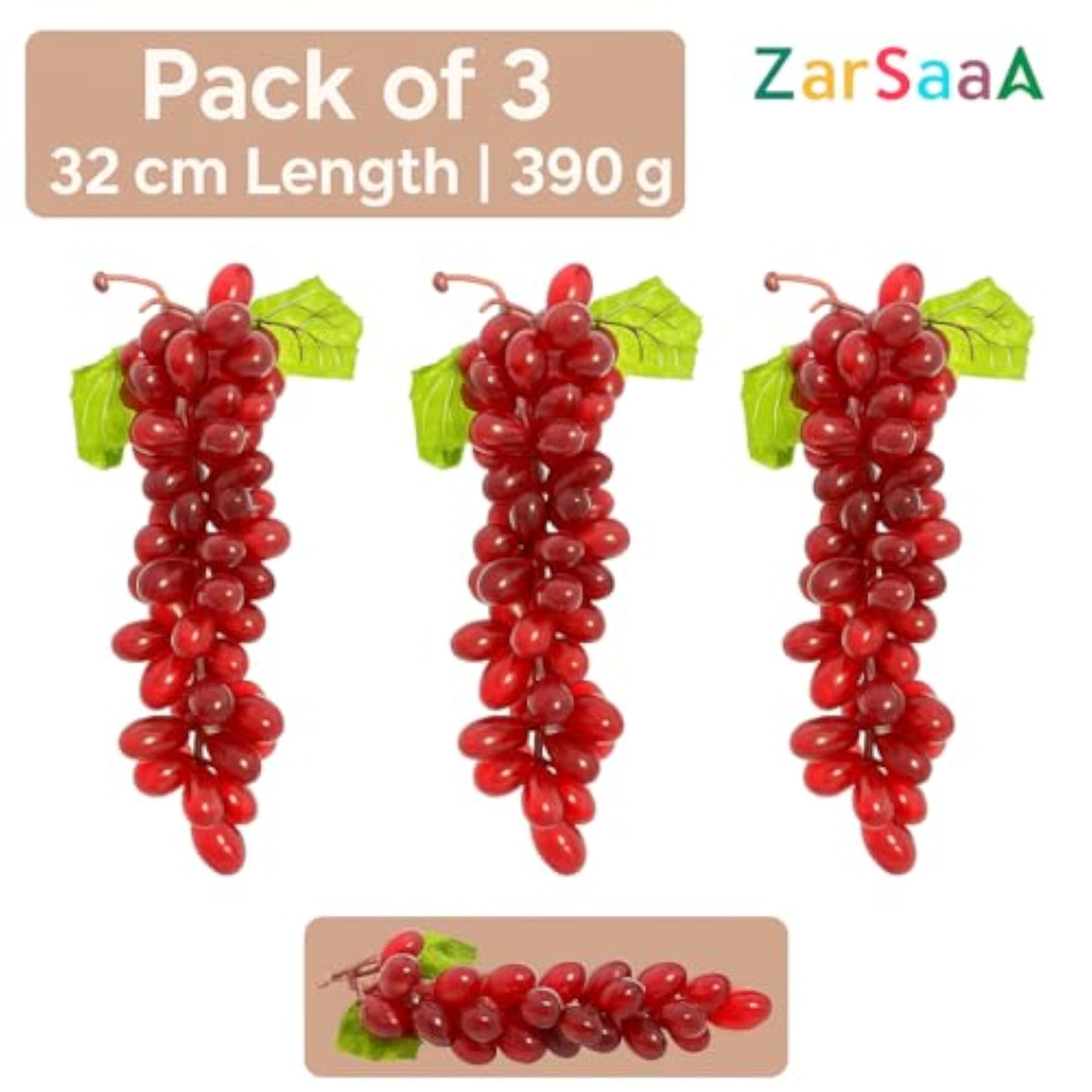 Pack of 3 Artificial Grapes for Home Decoration