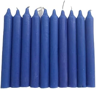 Lot of 10 x 6" Taper Spell Candles: Blue (Pagan Wicca Altar Household)