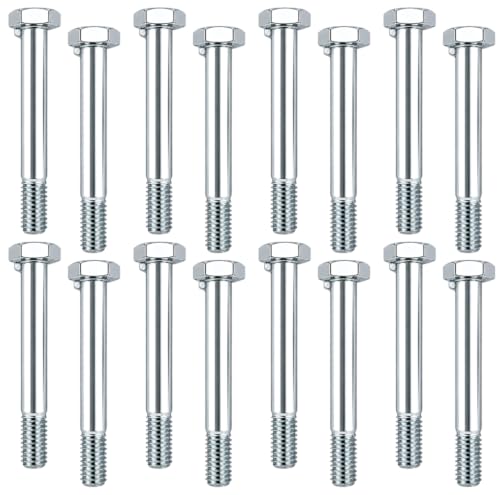 16 Pcs Caster Wheel Bolts 5/16″-18×2.19 inch for Trolley | Carbon Steel Fasteners Hex bolt with 1/2″ Lock Keyway, Built for Carts,shopping cart and Light Vehicle Maintenance