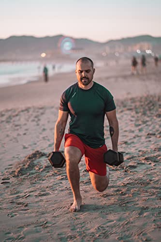 Living.fit Rubber Encased Hex Dumbbell Pair Hand Weight. 5 Lb Pair Of Dumbbells For Strength Workouts (5) #TOP3