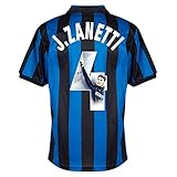  Score Draw Inter Mailand Home J.Zanetti 4 Retro Trikot 1990-1991 (Gallery Beflockung) - S