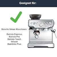 Siebträger 54mm für Breville Barista express etc. - Siebträger mit doppel Auslauf aus Walnussholz - Filterhalter aus Edelstahl inkl. Sieb - Espressozubehör von [JoeFrex] – Ansicht 3