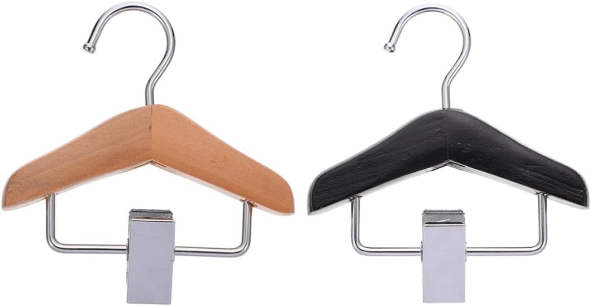 2pcs PET Pants Clip Rack Wooden Hanger for Dog Clothing