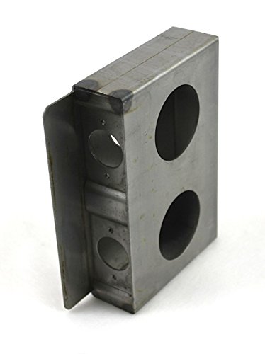 Gate Lockbox Double Hole Weldable Steel 6 7/8