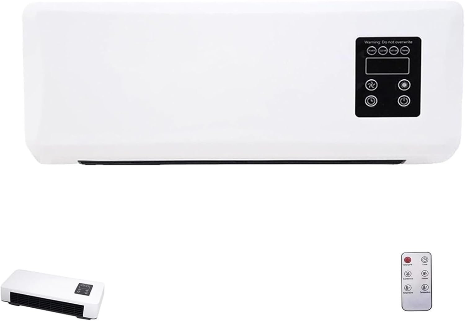 1800W ductless air conditioner, 3-in-1 portable wall mounted air conditioner, wall mounted remote control and timer, providing efficient heat and natural ventilation solutions