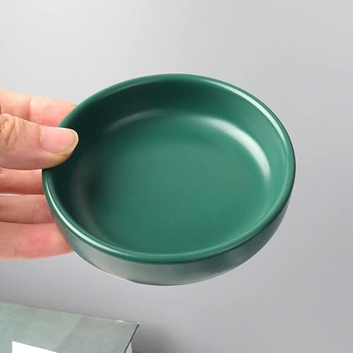 Miniatura 3 de Pequeño soporte de clip de cerámica para escritorio, soporte de clip de papel redondo, organizador de pasadores de empuje, dispensador de clips de