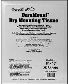 Duracraft Dry Mount Tissue 8x10 25sh