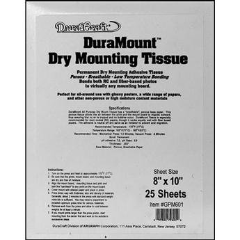Duracraft Dry Mount Tissue 8x10 25sh