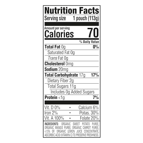HAPPY BABY Clearly Crafted, Stage 2,Sweet Potato, Mango & Carrots, 4oz (16) - Image 2