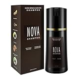 Hair Dye Shampoo & Champu Para Canas - Natural 3-in-1 Instant Gray Coverage for Men & Women (Dark brown-200ml)