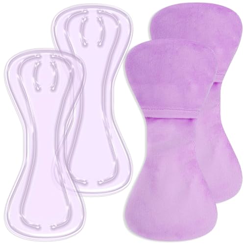 Reusable Perineal Cooling Pad for Postpartum,Gel Pregnant Ice Pack for Postpartum Soothing Relief, Hot Cold Packs for Women After Pregnancy(2 Pcs+2 Washable Sleeves)