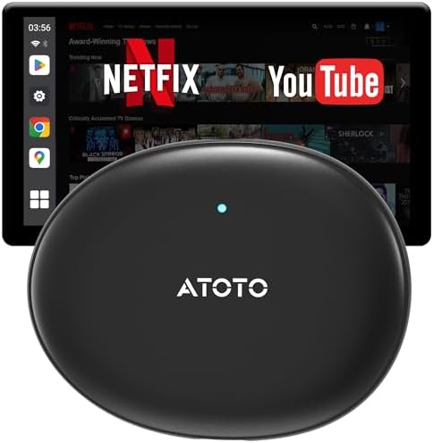 Wireless CarPlay Adapter, Magic AI Box with Dual-WiFi Stability,Wireless CarPlay Box Compatible with Wired Factory CarPlay & Android Auto, Support for YouTube/Netflix