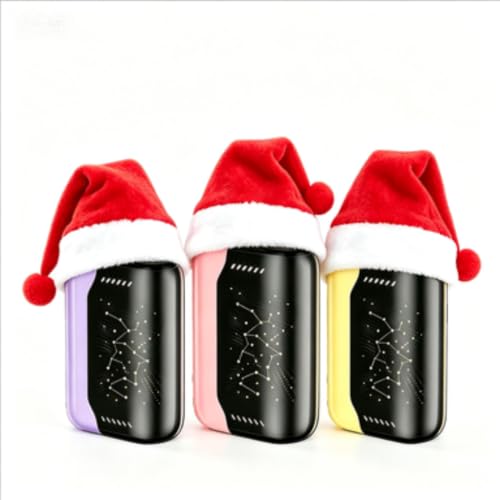 gêêk bảr vápê Isnt Handheld Fan Ice Sensation Brain Boost Device, Twinkling Star Light Design, Pocket-Sized LCD Display,red