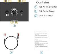UNSTINCER Audio Switch 3,5 mm Klinke Stereo 2(1)-In-1(2)-Out, Metallgehäuse (Packung mit 3) – Ansicht 7